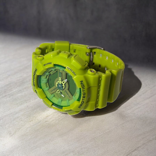 Casio G-Shock GA-110 Neon Green – Shock Resistant, 200M Water Resistant