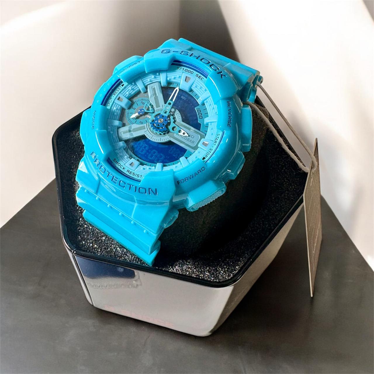 Casio G-Shock GA-110 Sky Blue – Shock Resistant, 200M Water Resistant