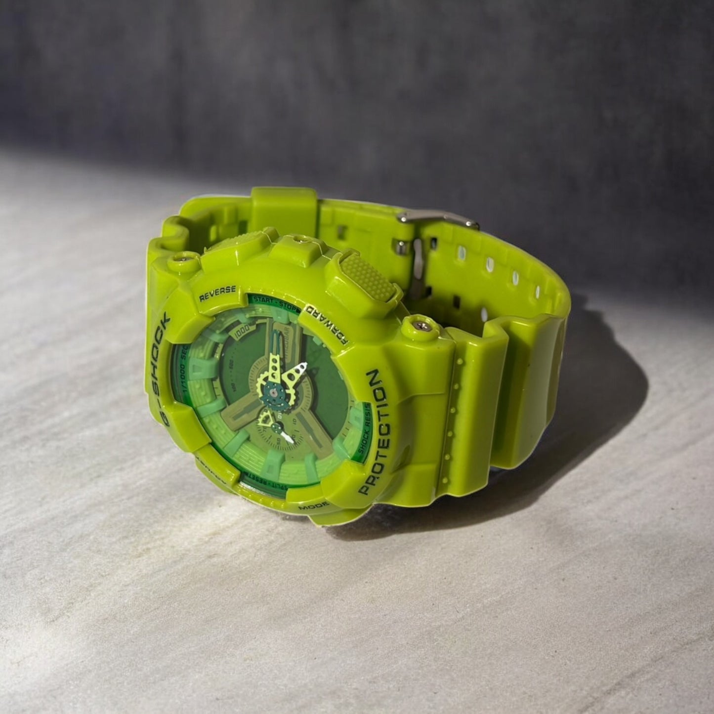 Casio G-Shock GA-110 Neon Green – Shock Resistant, 200M Water Resistant
