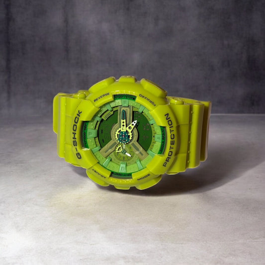 Casio G-Shock GA-110 Neon Green – Shock Resistant, 200M Water Resistant