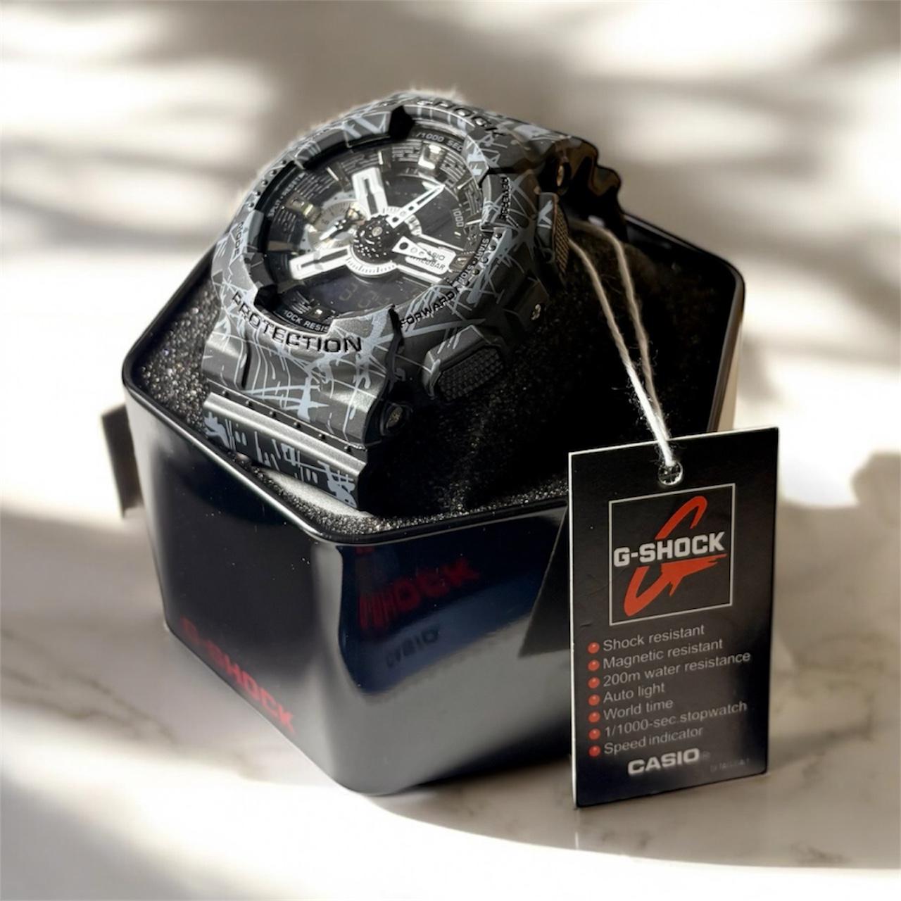 Casio G-Shock GA-100 Urban Camo Black/Gray – Shock Resistant, 200M Water Resistant